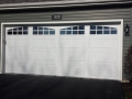 custom white double garage door