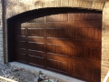 custom wood double garage door arched top