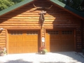 log cabin custom garage doors